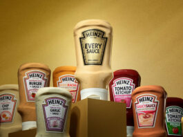 Heinz launches a saucy competition Bottles of Heinz sauce surround a single bottle of Heinz Saucy Sauce against a golden background.