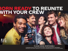 Jack Daniel’s & Coca-Cola gears up for summer parties Promotional image for the new Jack Daniel's & Coca-Cola RTD campaign showing a group of friends together enjoying the drink with the tagline 'Born ready to reunite with your crew'.
