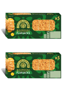 Pack shots of Lyle's Golden Syrup Flapjacks.