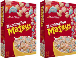 Marshmallow Mateys sails to the UK Pack shots of Marshmallow Mateys cereal.