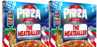 Pack shots of the new The Pizza Company The Meatballer pizza.