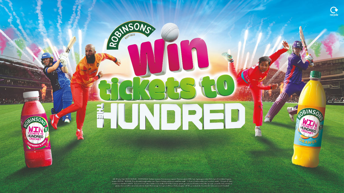 Consumers have the chance to win from hundreds of tickets to attend a match during The Hundred cricket tournament with Robinsons' new promotion.