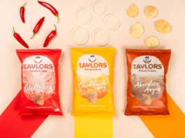 UEFA Euro 2024 build-up – Taylors Snacks Pack shots of Taylors Snacks crisps including Chilli Kick, Mature Cheddar & Onion as well as Flame Grilled Aberdeen Angus.