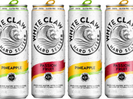 White Claw rolls out new flavours for the summer Pack shots of White Claw Pineapple and White Claw Passion Fruit.