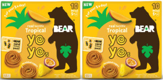 Fruit snacking brand BEAR has launched a new Tropical flavoured YoYos snack.