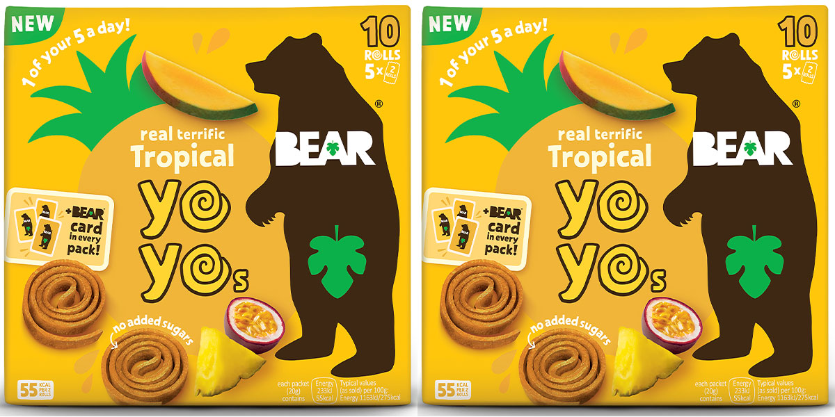 Fruit snacking brand BEAR has launched a new Tropical flavoured YoYos snack.