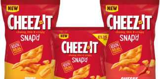 Pack shots of Cheez-It Double Cheese and Cheese & Chilli.