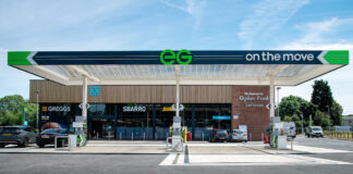 Exterior shot of a Co-op EG Group On The Move forecourt site.