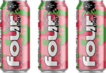 Pack shots of Four Loko Pink Melon.