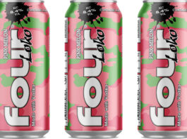 Pack shots of Four Loko Pink Melon.