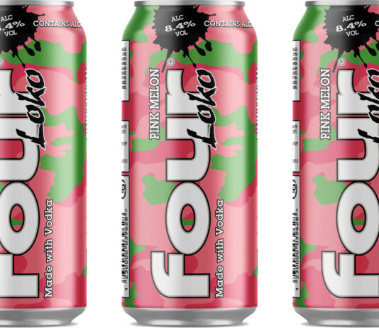 Four Loko launches new Pink Melon flavour Pack shots of Four Loko Pink Melon.