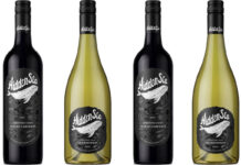 Pack shots of Hidden Sea wine including its Chardonnay and Shiraz Cabernet.