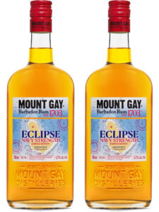 Pack shots of Mount Gay Eclipse Navy Strength Rum.