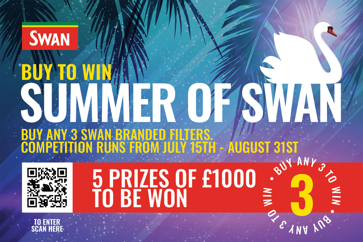Promotional image for Swan matches competition offering retailers the chance to win £1,000.