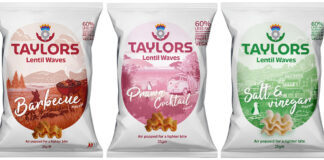 Taylors' Lentil Waves offer a range of flavours, including the new Prawn Cocktail variant.