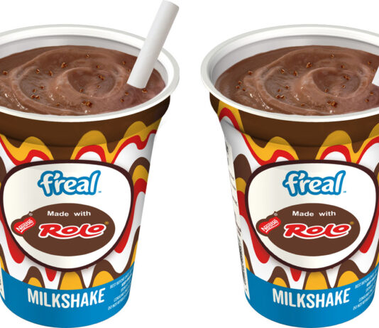 Nestlé gets f’real with new Rolo milkshake Pack shots of f'real Rolo milkshake.