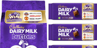 Cadbury Dairy Milk tablet bars and Cadbury Dairy Milk Buttons with the Win a Day to Remember promotion seen on packs.