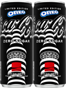 Cans of Coca-Cola Zero Sugar Oreo limited edition drinks.