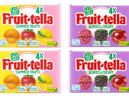 Fruit-tella unveils two new multipack formats Pack shots of Fruit-tella Summer Fruits multipacks and Fruit-tella Berries & Cherries multipacks.