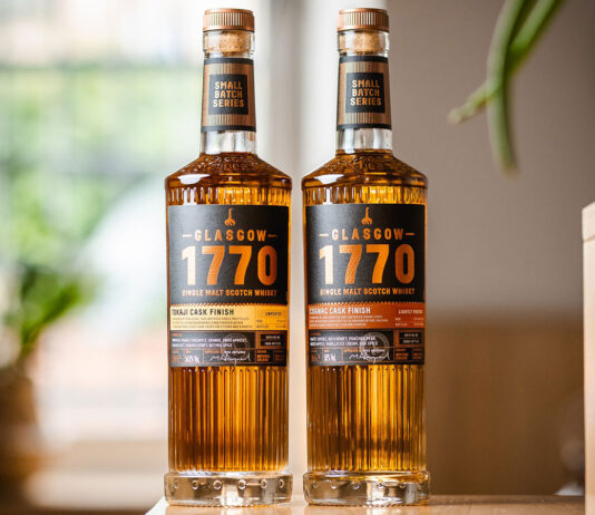 Opportunity to highlight Scottish drinks firms The latest Glasgow Distillery expressions – Glasgow 1770 Tokaji Cask Finish and Glasgow 1770 Cognac Cask Finish.
