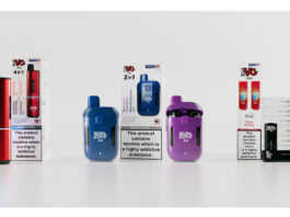 IVG launches its first rechargeable vape devices A group of IVG branded vapes.