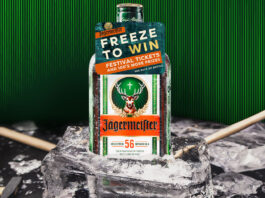 Freeze to Win competition from Jägermeister Promotional image for Jägermeister Freeze to Win Campaign featuring a bottle of Jägermeister frozen in a block of ice that is being chipped out.