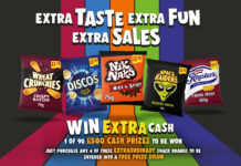 Promotional image of KP Snacks' Heritage Campaign featuring pack shots of its brands including Wheat Crunchies, Discos, Nik Naks, Space Raiders and Royster's.