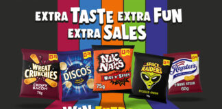 Promotional image of KP Snacks' Heritage Campaign featuring pack shots of its brands including Wheat Crunchies, Discos, Nik Naks, Space Raiders and Royster's.