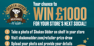 Convenience retailers have the chance to win a £1,000 prize from milkshake brand Shaken Udder.