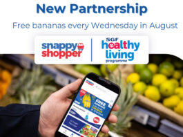 HLP teams up with Snappy Shopper to deliver free bananas Promotional image of the Healthy Living Programme's team up with Snappy Shopper to deliver free bananas in August.