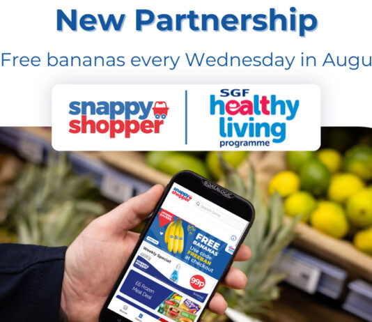 HLP teams up with Snappy Shopper to deliver free bananas Promotional image of the Healthy Living Programme's team up with Snappy Shopper to deliver free bananas in August.