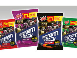 Transformers back on pack for Golden Wonder Promotional packs of Golden Wonder Transform-A-Snack packs featuring a promotion of Transformers One.