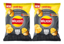 Pack shots of Walkers Smokin' BBQ Sauce flavour.