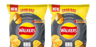 Pack shots of Walkers Smokin' BBQ Sauce flavour.