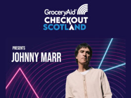 GroceryAid Checkout Scotland full line-up revealed British indie star Johnny Marr is headlining the GroceryAid Checkout Scotland event on 5 September.