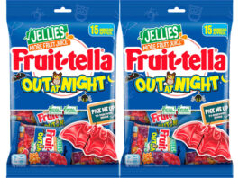 Ready for guisers with Fruit-tella Out at Night multipacks Pack shots of Fruit-tella Out at Night multipacks.