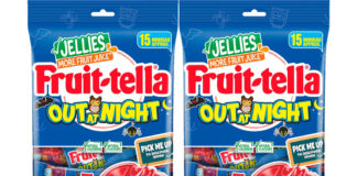 Pack shots of Fruit-tella Out at Night multipacks.