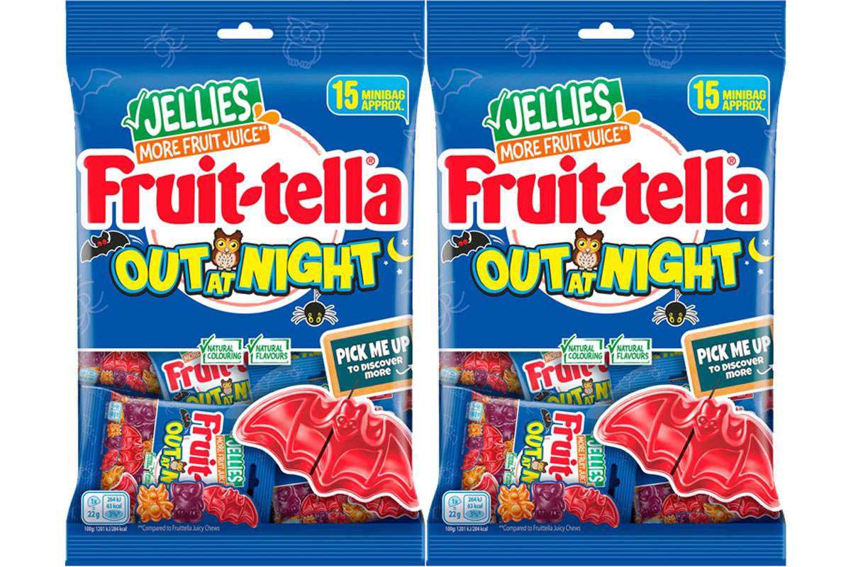 Pack shots of Fruit-tella Out at Night multipacks.