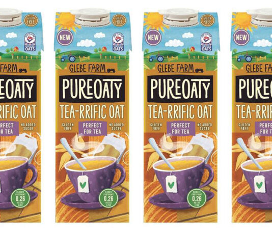Glebe Farm has a tea-rrific oat milk launch Pack shots of Glebe Farm Pure Oaty Tea-riffic Oat milk.