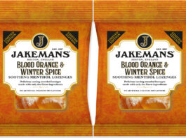 Fresh relief for the winter from Jakemans Pack shots of Jakemans Blood Orange & Winter Spice throat lozenges.