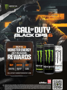 Promotional image of the collaboration between Monster Energy and Call of Duty.