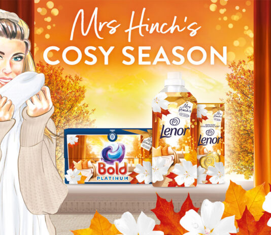 Last chance for the Mrs Hinch Cosy Season P&G range Illustration of the new Mrs Hinch's Cosy Season range of cleaning product from Procter & Gamble.
