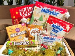 Nestlé sets up its stall for Christmas Nestle Christmas range 2024 sit in a basket.