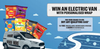 Promotional image of competition between PepsiCo and Bestway offering retailers the chance to win a branded van.