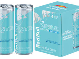 Red Bull has an icy new flavour in Winter Edition Pack shots of Red Bull Winter Edition Iced Vanilla Berry 250ml cans as well as the four-pack format.