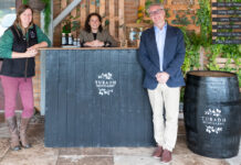 Turadh Distillery boss Anna Robertson, Scottish Rural Affairs Secretary Mairi Gougeon and Scotland Food & Drink chief exec Iain Baxter at the launch of the first Scotland Food & Drink September.