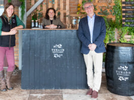 First Scottish Food & Drink September launched Turadh Distillery boss Anna Robertson, Scottish Rural Affairs Secretary Mairi Gougeon and Scotland Food & Drink chief exec Iain Baxter at the launch of the first Scotland Food & Drink September.