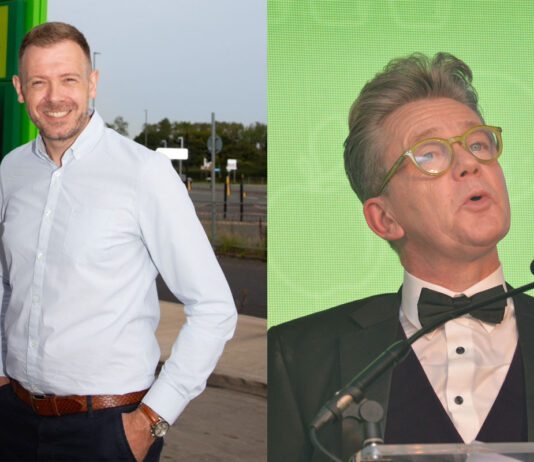 SGF unveils new vice-president Andrew Kenney, central operations director at BP, and Graham Watson, store owner of Premier Watson's Grocers.