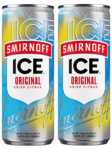 Pack shots of Smirnoff Ice 250ml cans.