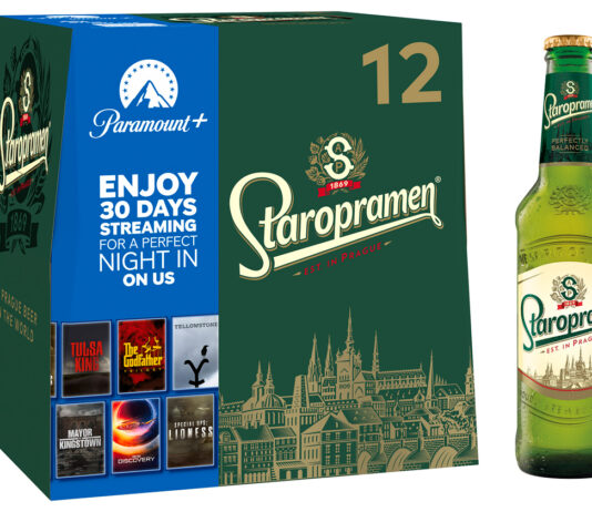 Staropramen’s blockbuster Paramount+ promotion Staropramen 12x330ml bottle multipacks feature Paramount+ illustrations for maximum visibility on shelves.
